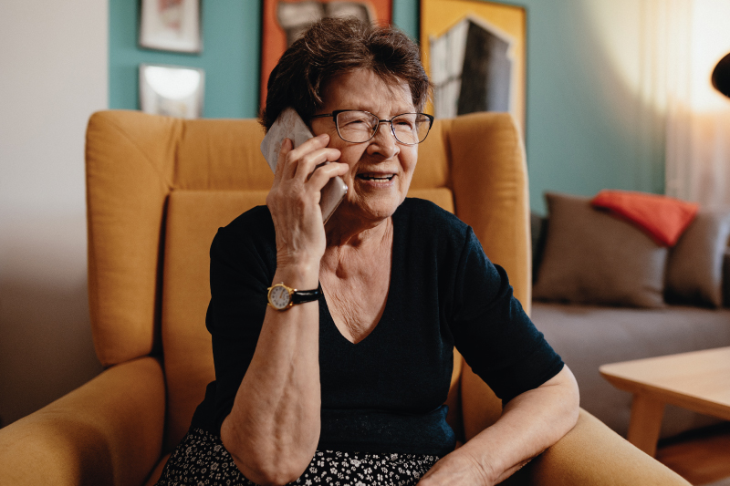 Woman on phone